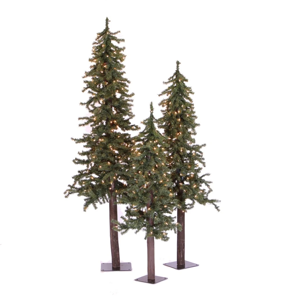 Vickerman Pre-Lit Artificial Christmas Tree (Set Of 3) (11494) 3 Vickerman Pre-Lit Artificial Christmas Tree (Set Of 3) (11494)