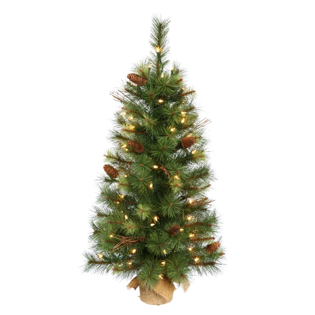 Vickerman Pre-Lit Artificial Christmas Tree With Pine Cones (22349) 3 Vickerman Pre-Lit Artificial Christmas Tree With Pine Cones (22349)