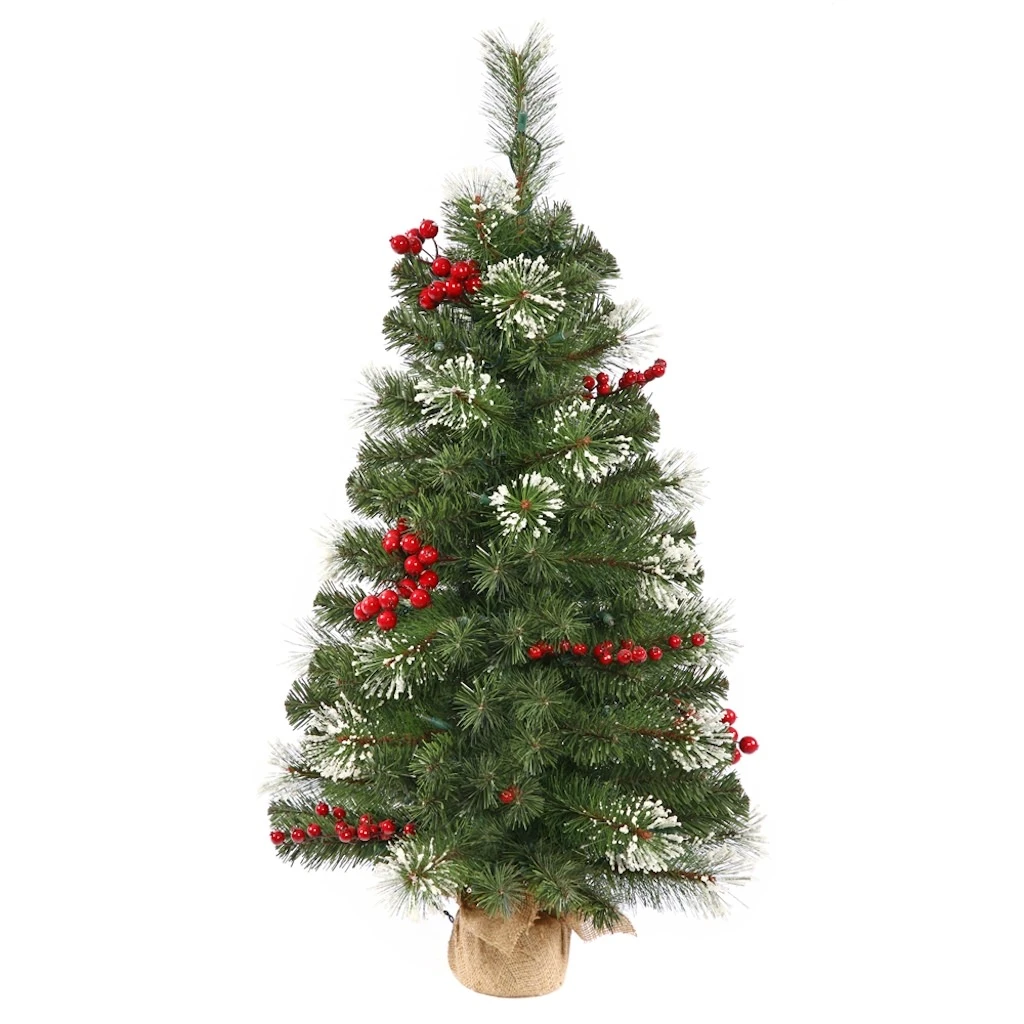 Vickerman Unlit Artificial Christmas Tree With Berries (22423) 3 Vickerman Unlit Artificial Christmas Tree With Berries (22423)