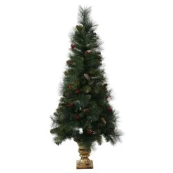 Vickerman Unlit Artificial Christmas Tree With Berries And Pine Cones (334836)