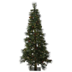 Vickerman Pre-Lit Artificial Christmas Tree With Pine Cones And Berries (33490)
