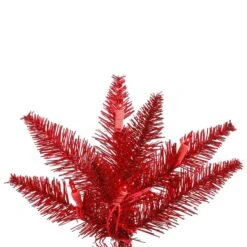 Vickerman Pre-Lit Christmas Tree (Includes On/Off Foot Switch) (28338) -Philips Xmas Sales Tinsel20Red20Branchmd