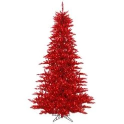Vickerman Pre-Lit Christmas Tree (Includes On/Off Foot Switch) (28338) -Philips Xmas Sales Tinsel20Red20Firmd
